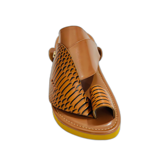 Burgundy Yellow Embroidered Oriental Shoes – Handmade Luxury Footwear with Snake Pattern